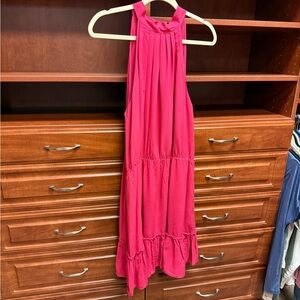 Pink Sleeveless Sun Dress